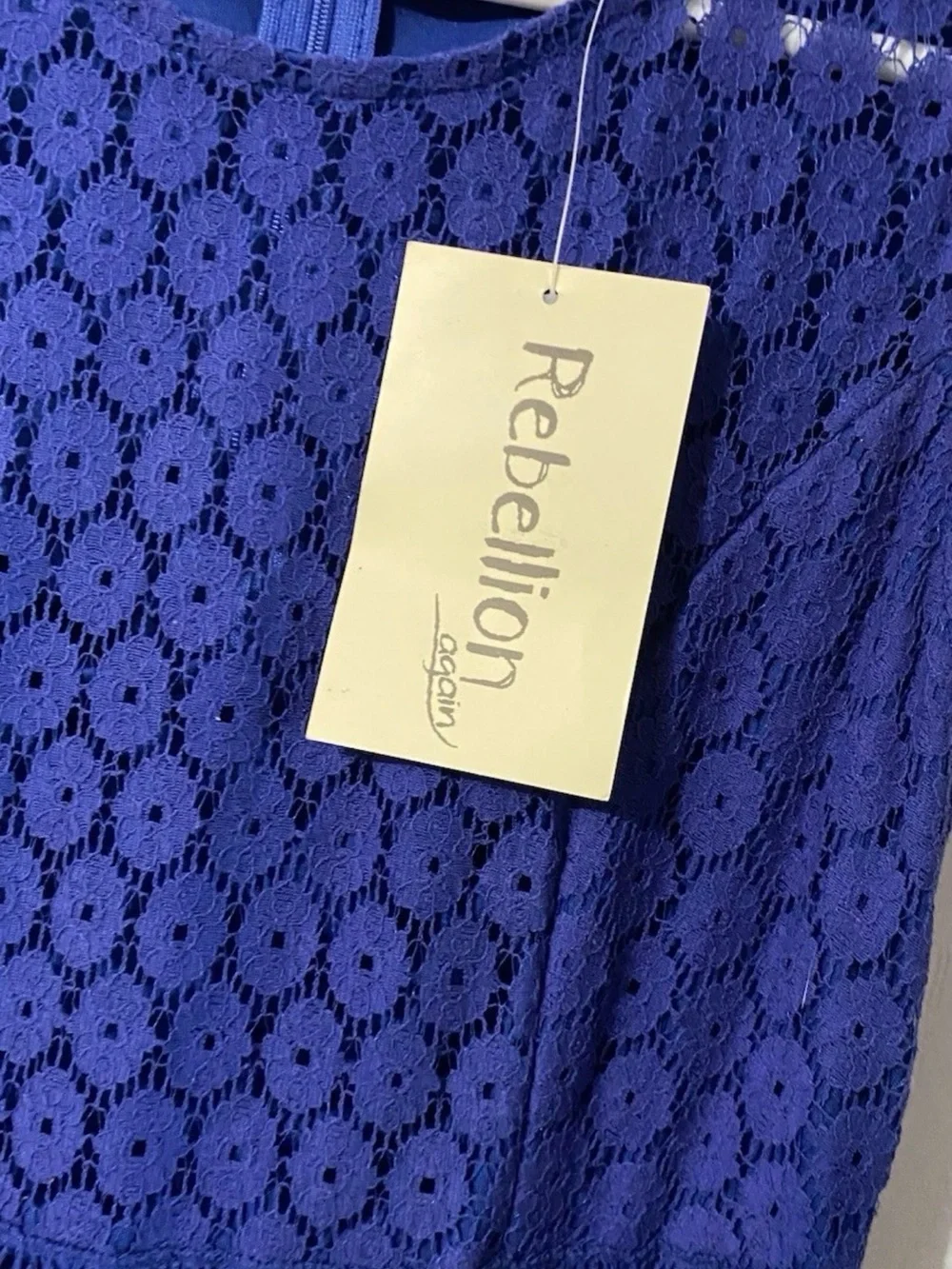 Rebellion Royal Blue Lace Fit & Flare Dress